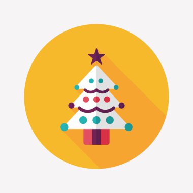 Uzun Gölge, eps10 ile Noel ağacı düz simgesi