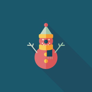 kardan adam düz simgesi ile uzun gölge, eps10