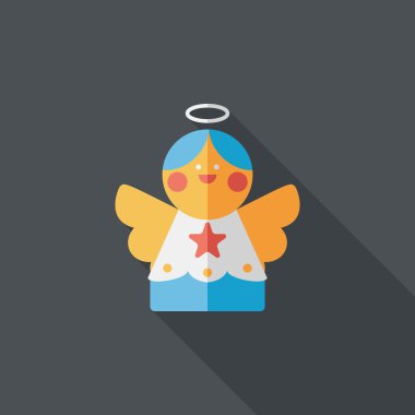 Uzun Gölge, eps10 melek düz simgesi