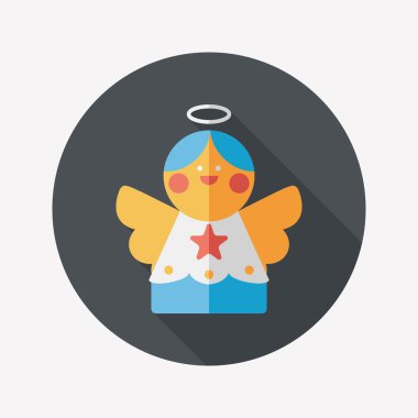 Uzun Gölge, eps10 melek düz simgesi