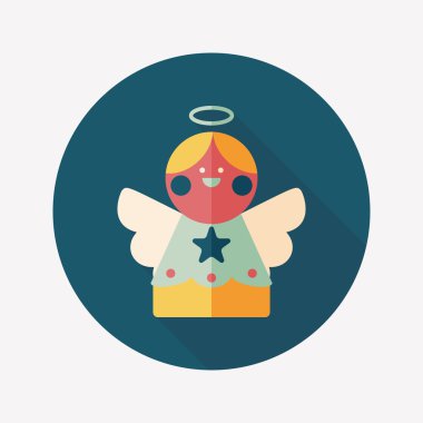 Uzun Gölge, eps10 melek düz simgesi