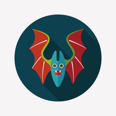 Uzun Gölge, eps10 sopası düz simgesi