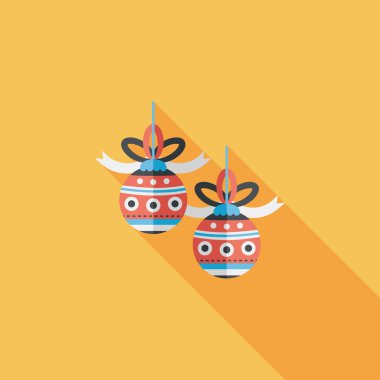 Uzun Gölge, eps10 ile Noel top düz simgesi