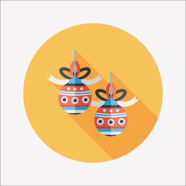 Uzun Gölge, eps10 ile Noel top düz simgesi