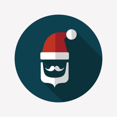 Noel Baba uzun gölge, eps10 düz simgesi