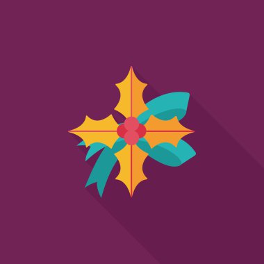 Atatürk çiçeği uzun gölge, eps10 düz simgesi