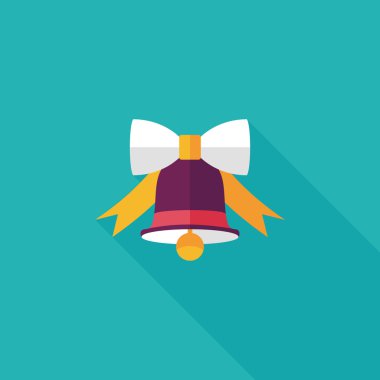 Uzun Gölge, eps10 ile Noel bell düz simgesi