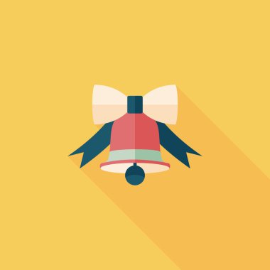 Uzun Gölge, eps10 ile Noel bell düz simgesi