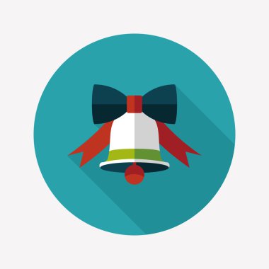 Uzun Gölge, eps10 ile Noel bell düz simgesi