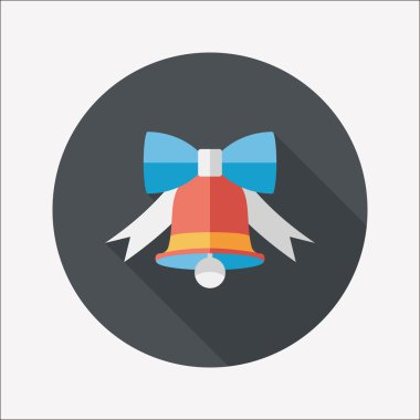 Uzun Gölge, eps10 ile Noel bell düz simgesi