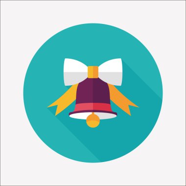 Uzun Gölge, eps10 ile Noel bell düz simgesi