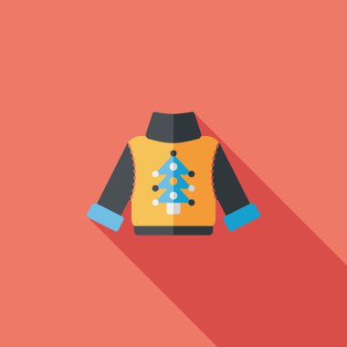 Kazak düz simgesi ile uzun gölge, eps10