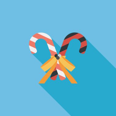 Uzun Gölge, eps10 ile Noel candy cane düz simgesi