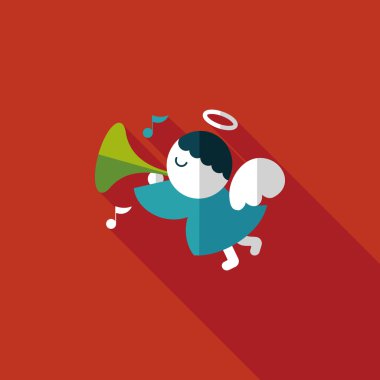 Uzun Gölge, eps10 melek düz simgesi