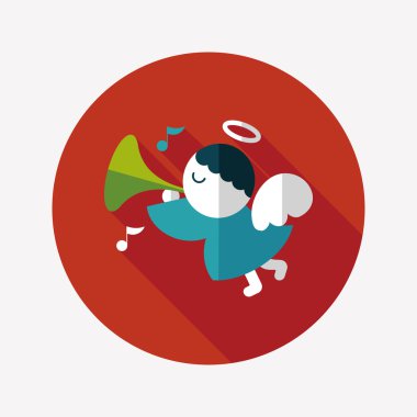 Uzun Gölge, eps10 melek düz simgesi