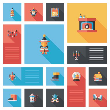 Merry christmas düz app kullanıcı arabirimi arka plan, eps10