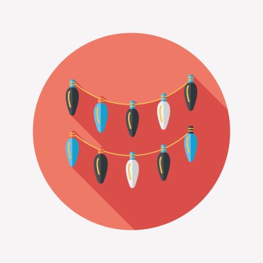 Uzun Gölge, eps10 Noel ışık düz simgesiyle