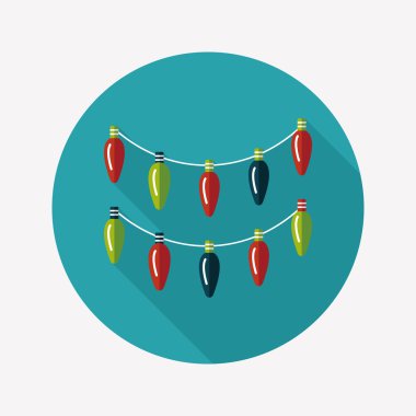 Uzun Gölge, eps10 Noel ışık düz simgesiyle