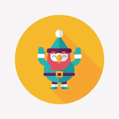 Noel Baba uzun gölge, eps10 düz simgesi