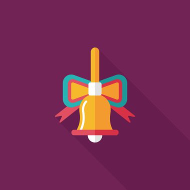 Uzun Gölge, eps10 ile Noel çanları düz simgesi