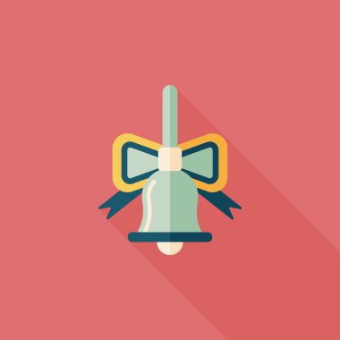 Uzun Gölge, eps10 ile Noel çanları düz simgesi