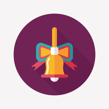 Uzun Gölge, eps10 ile Noel çanları düz simgesi