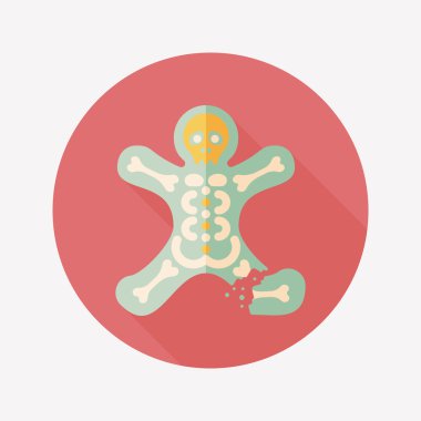 Uzun Gölge, eps10 ile iskelet düz simgesi