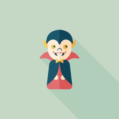 vampir düz simgesi ile uzun gölge, eps10