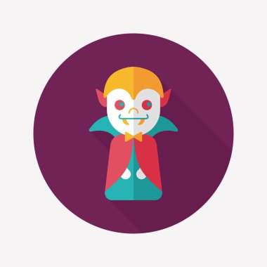 vampir düz simgesi ile uzun gölge, eps10