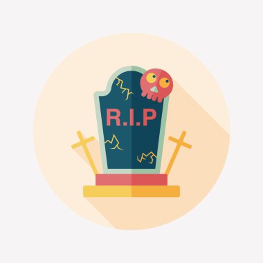 Uzun Gölge, eps10 mezar düz simgesi