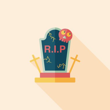 Uzun Gölge, eps10 mezar düz simgesi