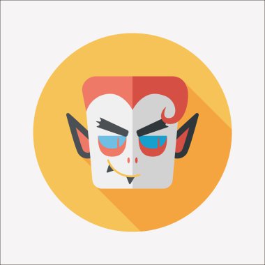 vampir düz simgesi ile uzun gölge, eps10