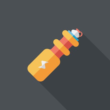 Uzun Gölge, eps10 ile spor su şişesi düz simgesi