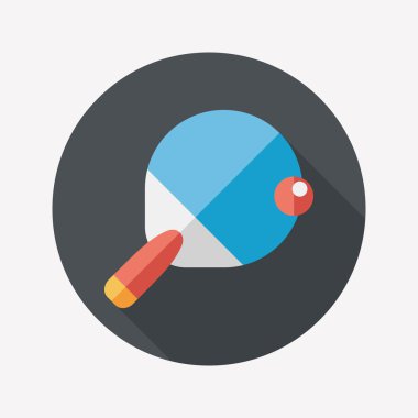 Uzun Gölge, eps10 ile Masa Tenisi raketi düz simgesi