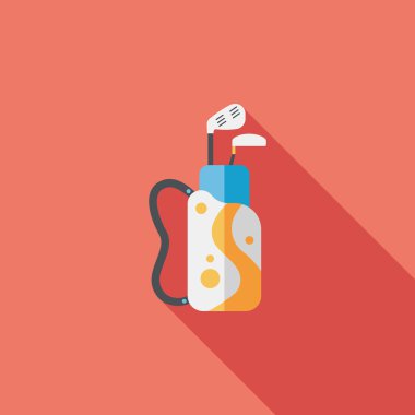 Uzun Gölge, eps10 Golf düz simgesi