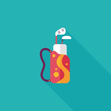 Uzun Gölge, eps10 Golf düz simgesi