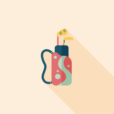 Uzun Gölge, eps10 Golf düz simgesi