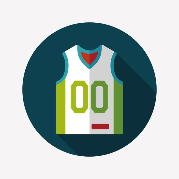 Basketbal kleding platte pictogram met lange schaduw, eps10 — Stockvector