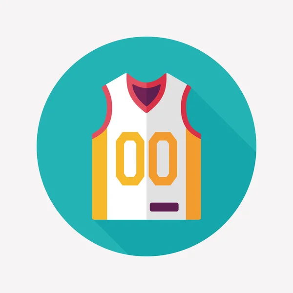 Basketbal kleding platte pictogram met lange schaduw, eps10 — Stockvector