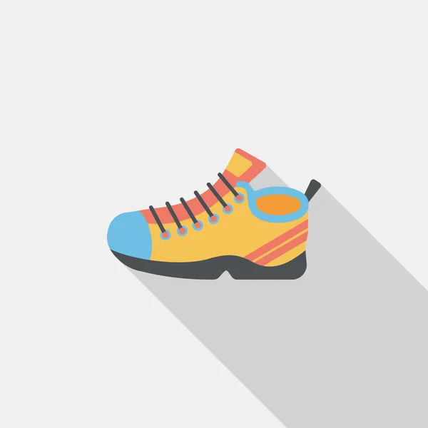 Sneaker flat icon with long shadow, eps10 — стоковый вектор