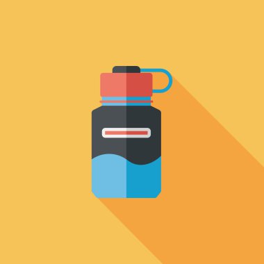 Uzun Gölge, eps10 ile spor su şişesi düz simgesi