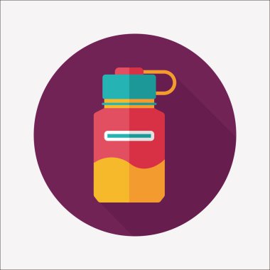 Uzun Gölge, eps10 ile spor su şişesi düz simgesi