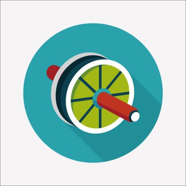 Uzun Gölge, eps10 ile egzersiz silindir düz simgesi