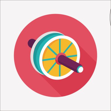 Uzun Gölge, eps10 ile egzersiz silindir düz simgesi