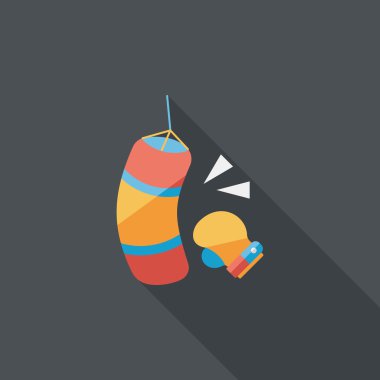 Uzun Gölge, eps10 ile düz simgesi boks