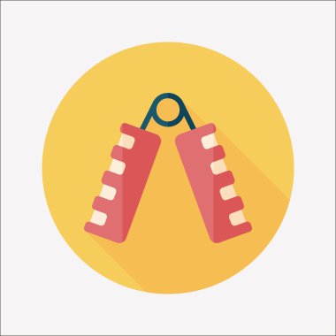 Uzun Gölge, eps10 ile el fitness ekipmanları düz simgesi