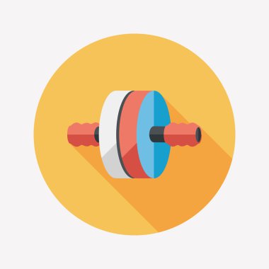 Uzun Gölge, eps10 ile egzersiz silindir düz simgesi