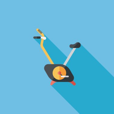 Uzun Gölge, eps10 ile egzersiz bisikleti düz simgesi