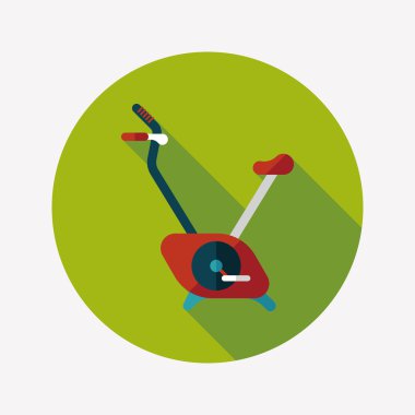 Uzun Gölge, eps10 ile egzersiz bisikleti düz simgesi