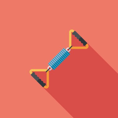 Uzun Gölge, eps1 ile bahar gerginlik fitness ekipmanları düz simgesi